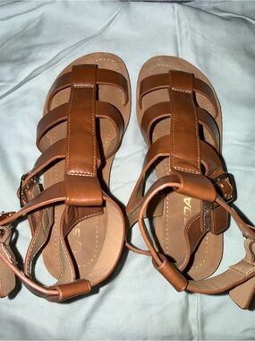 Soda Brown Strappy Gladiator Sandals